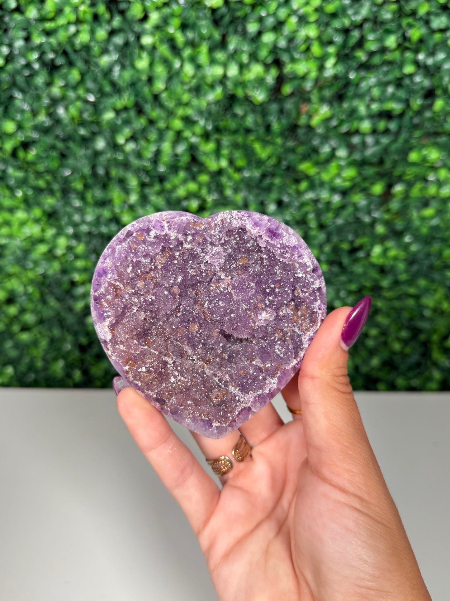 Rainbow Amethyst Heart (71c)