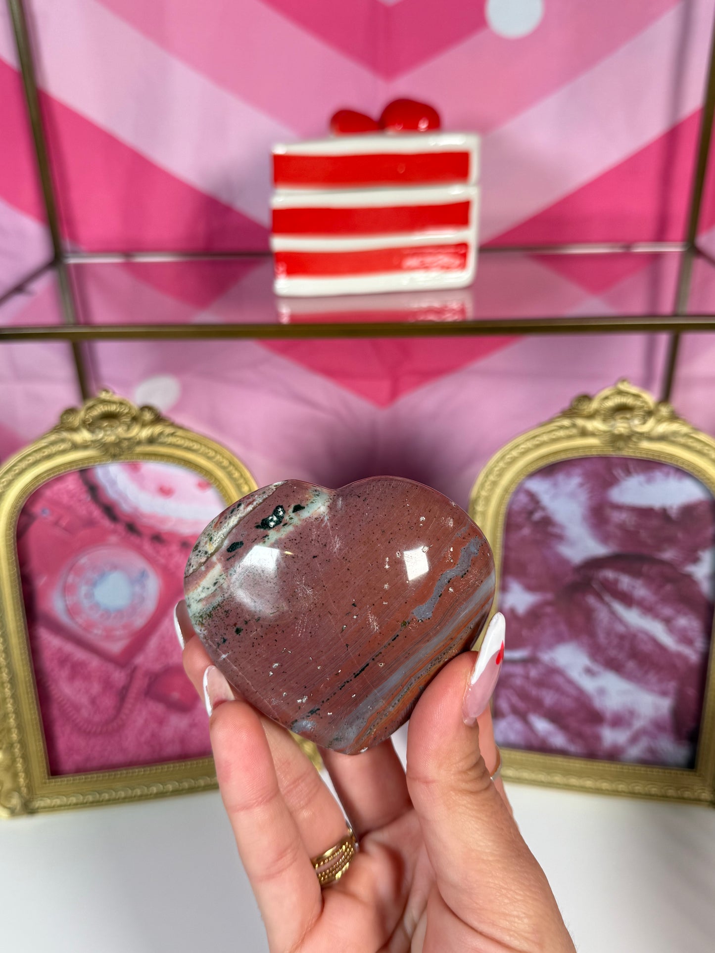 Sea Jasper Heart (18f)