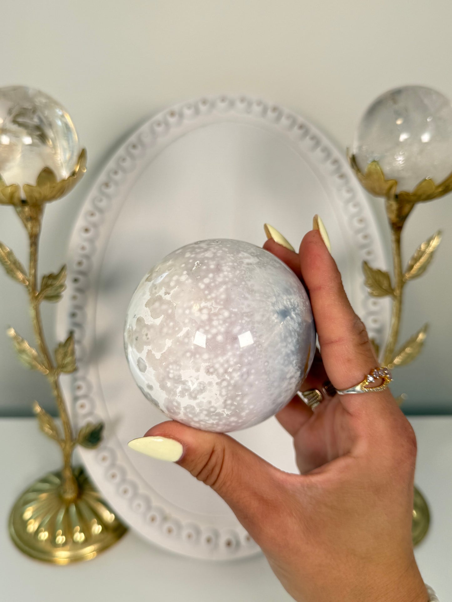 Flower Agate Sphere (77)