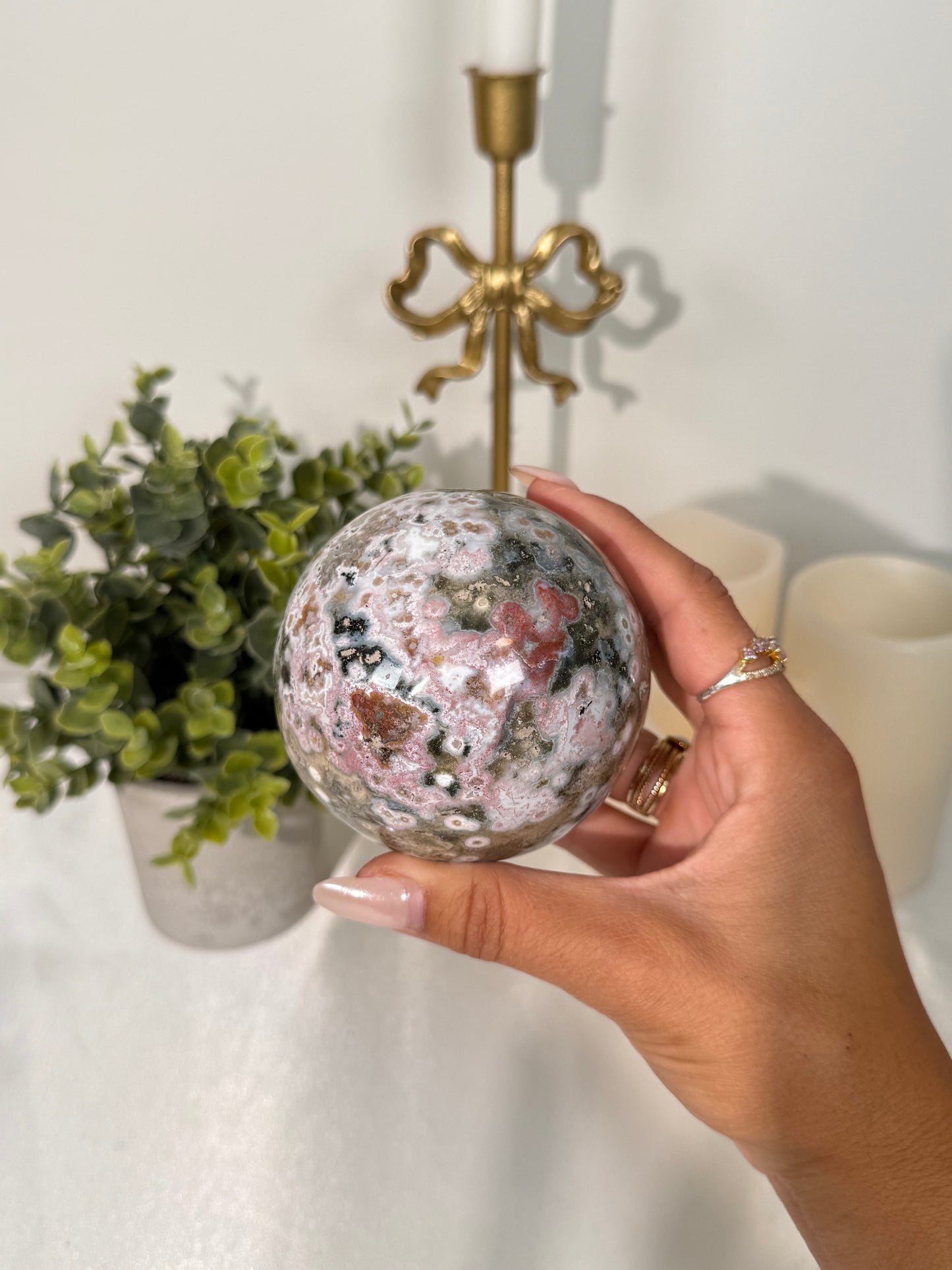 Sea Jasper Sphere (68e)