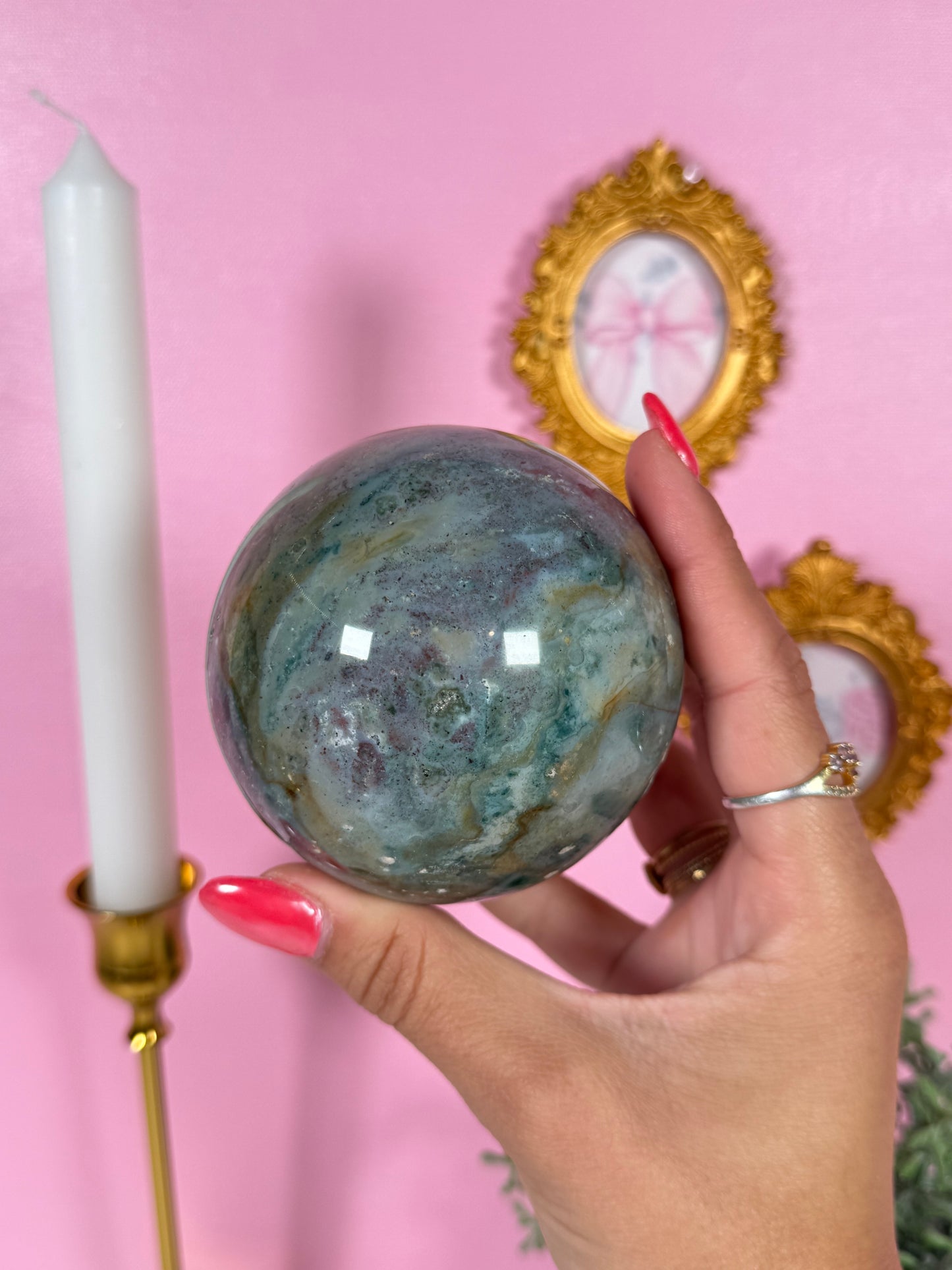 Sea Jasper Sphere (57i)