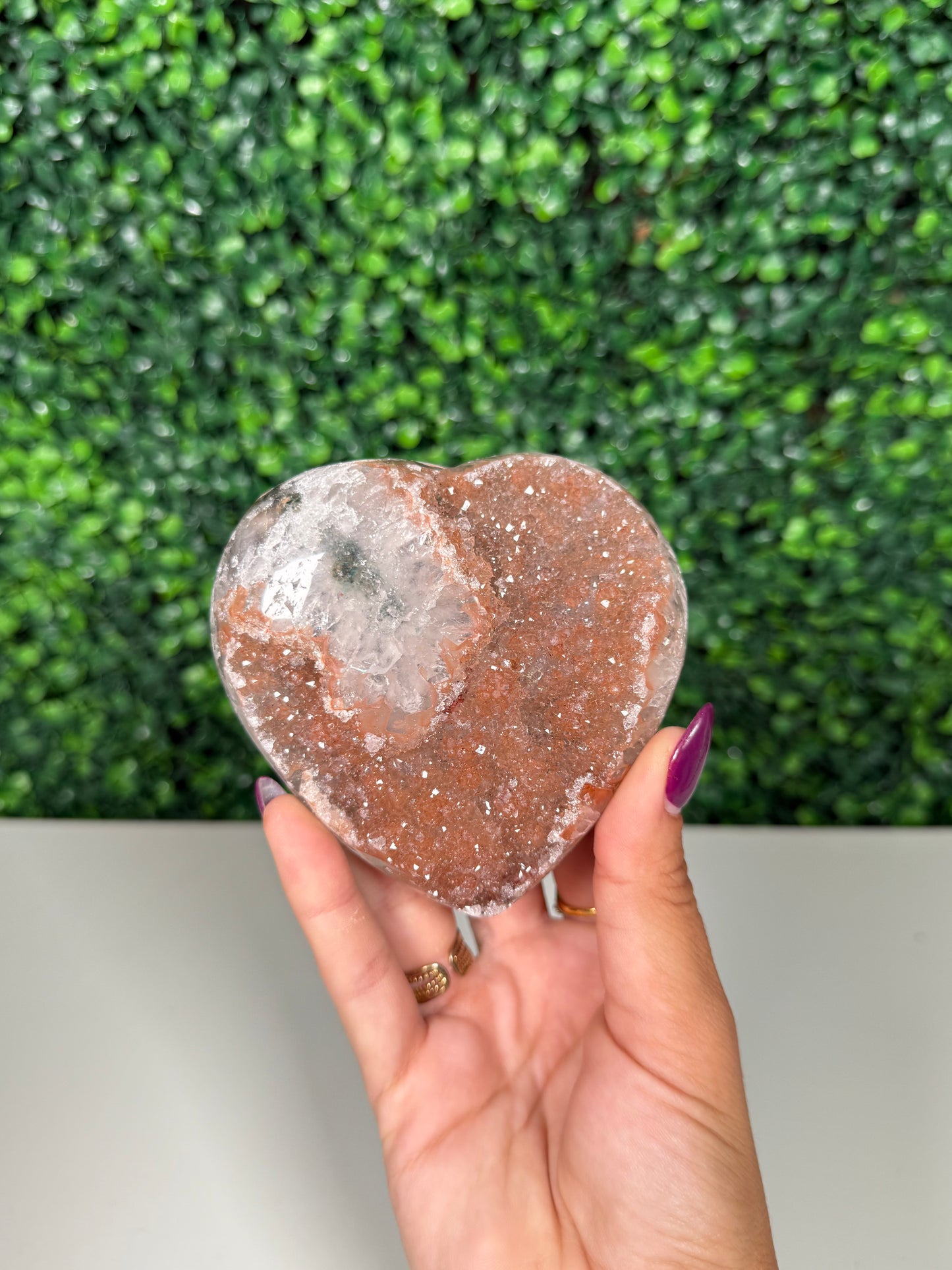 Rainbow Amethyst Heart (109t)