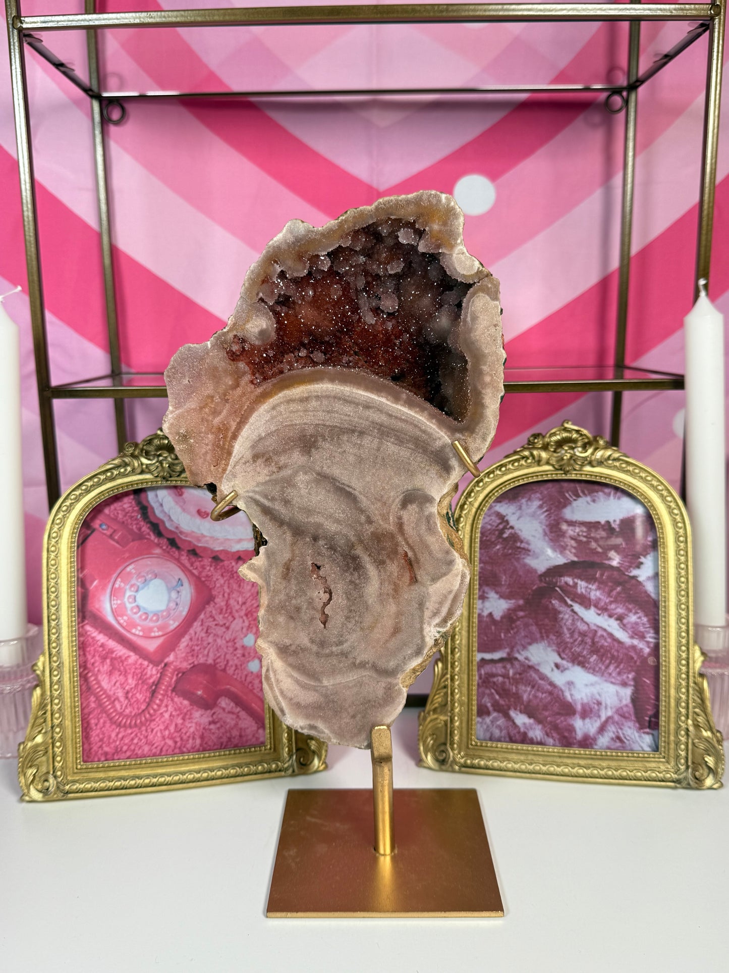 Pink Amethyst on Stand (290)