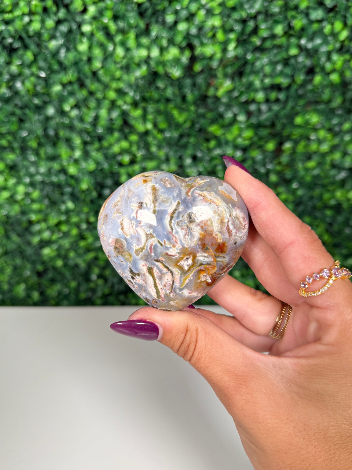 Sea Jasper Heart (16o)