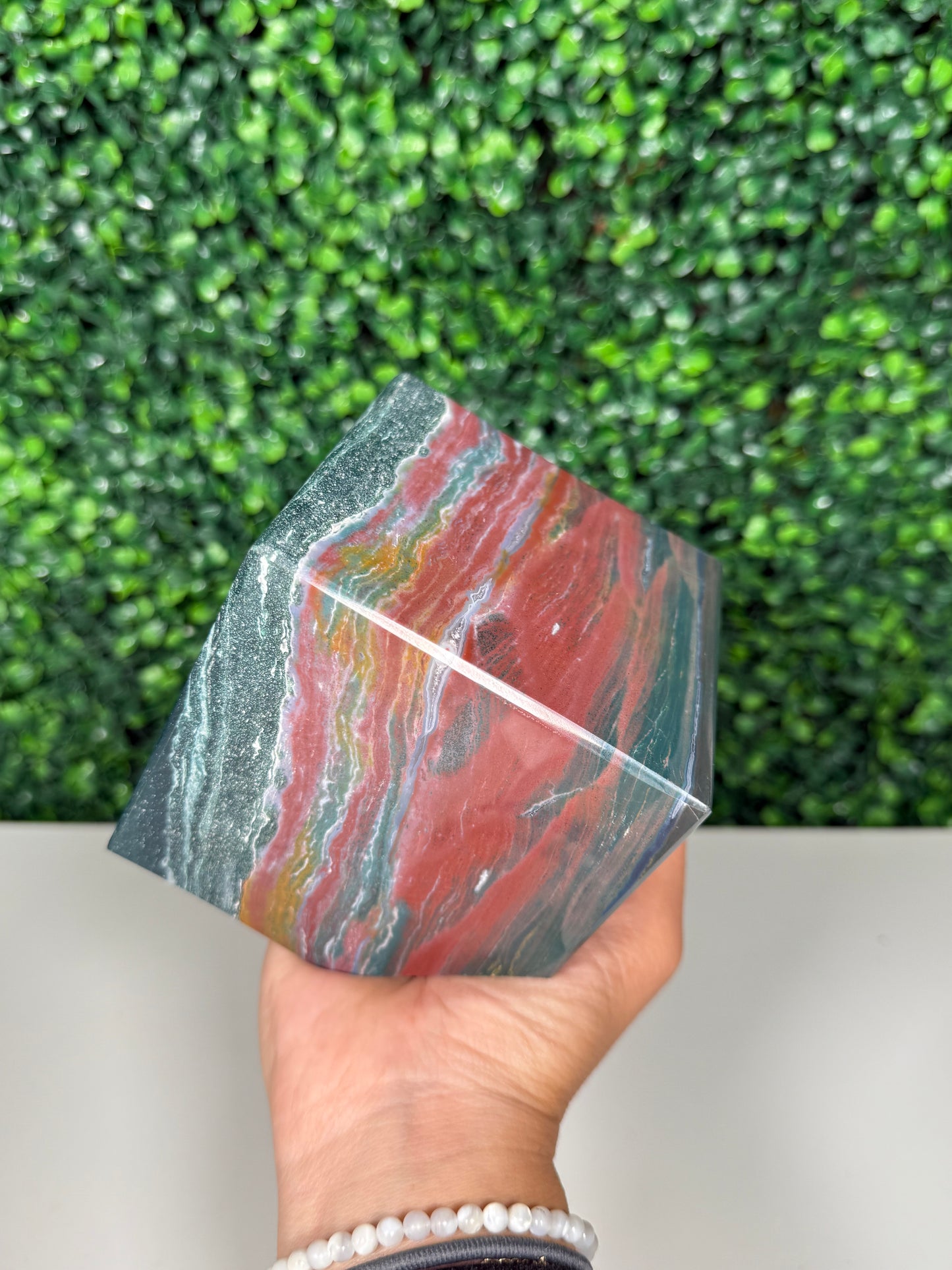 Sea Jasper Floating Cube (206)