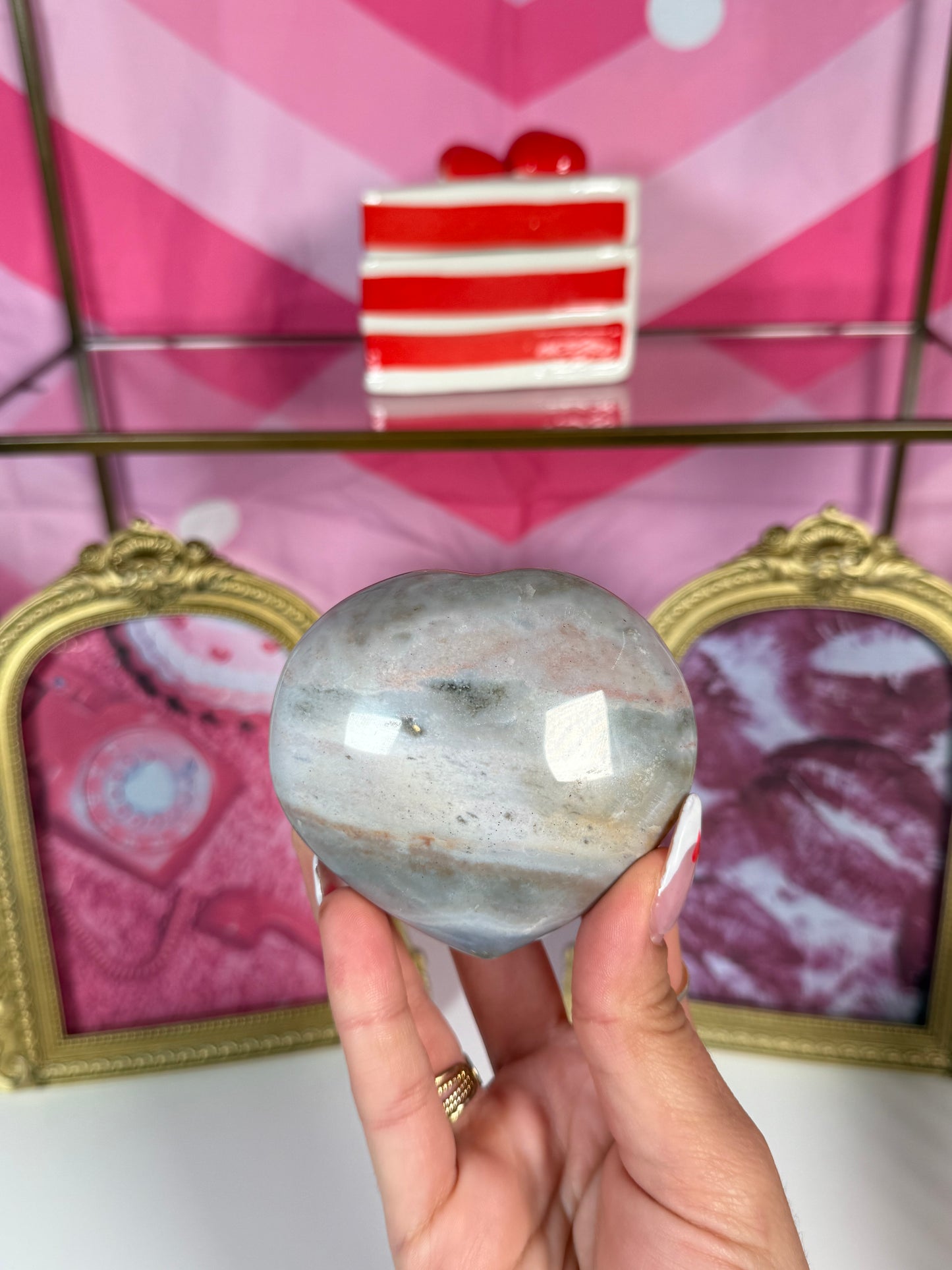 Sea Jasper Heart (20i)