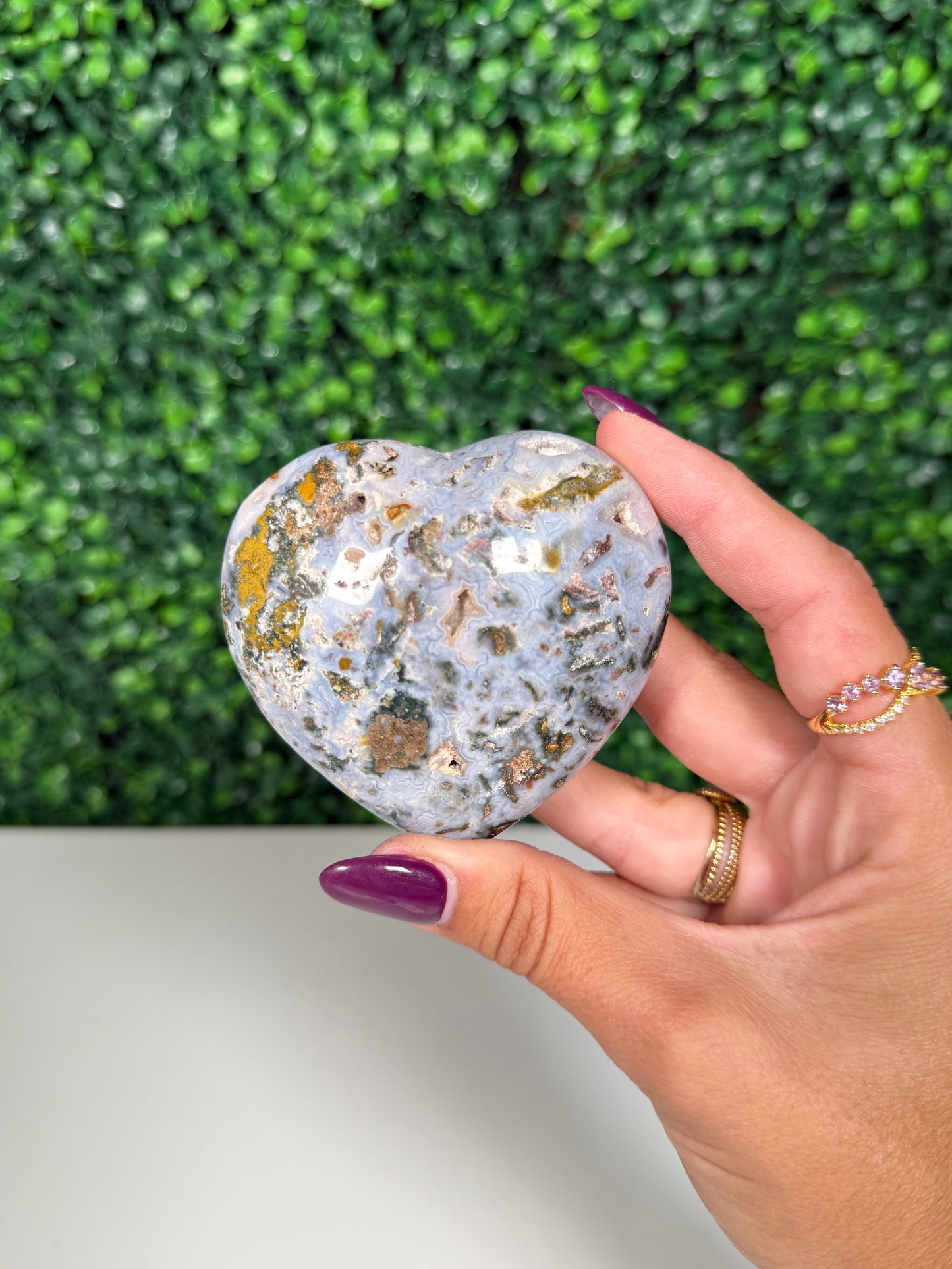 Sea Jasper Heart (23Q)