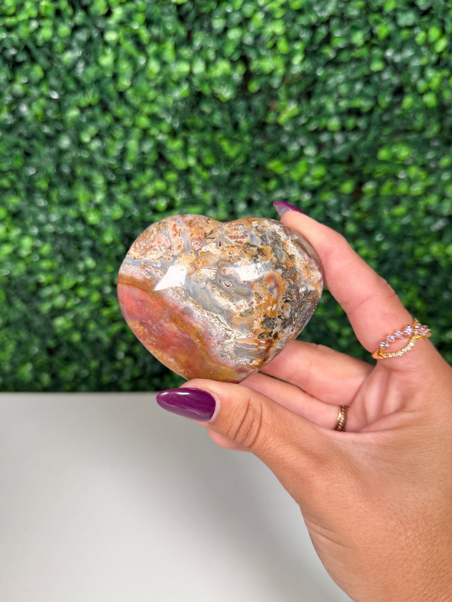 Sea Jasper Heart (15w)