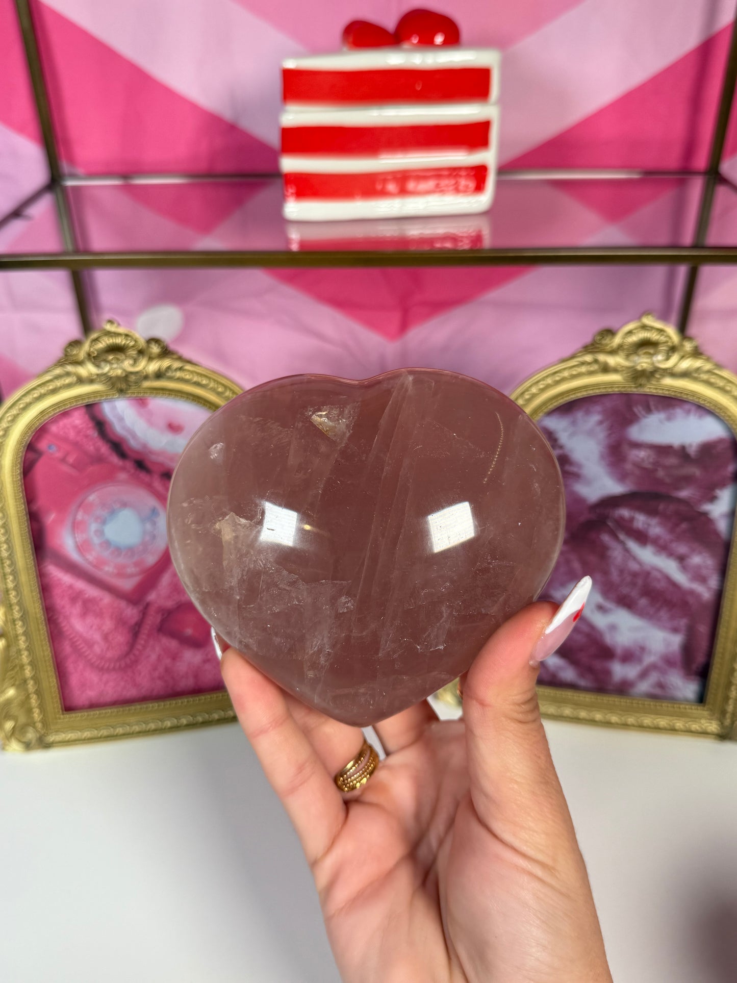 Rose Quartz Heart (48h)