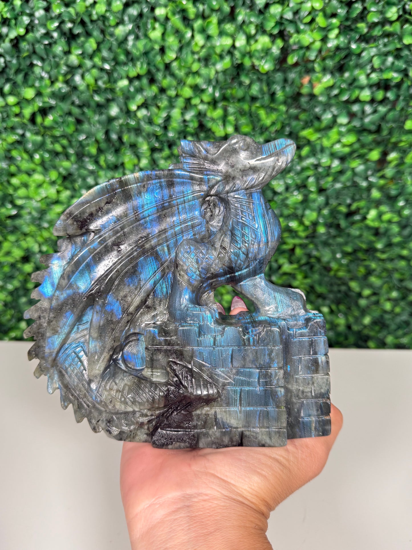Labradorite Dragon Carving (223Q)