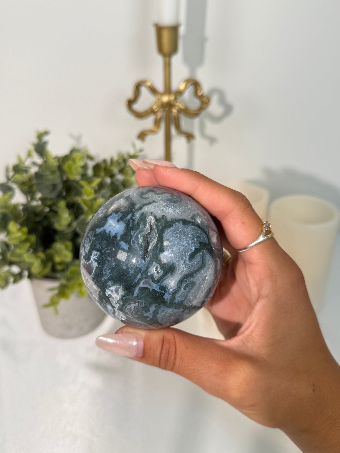 Moss Agate Sphere (44)