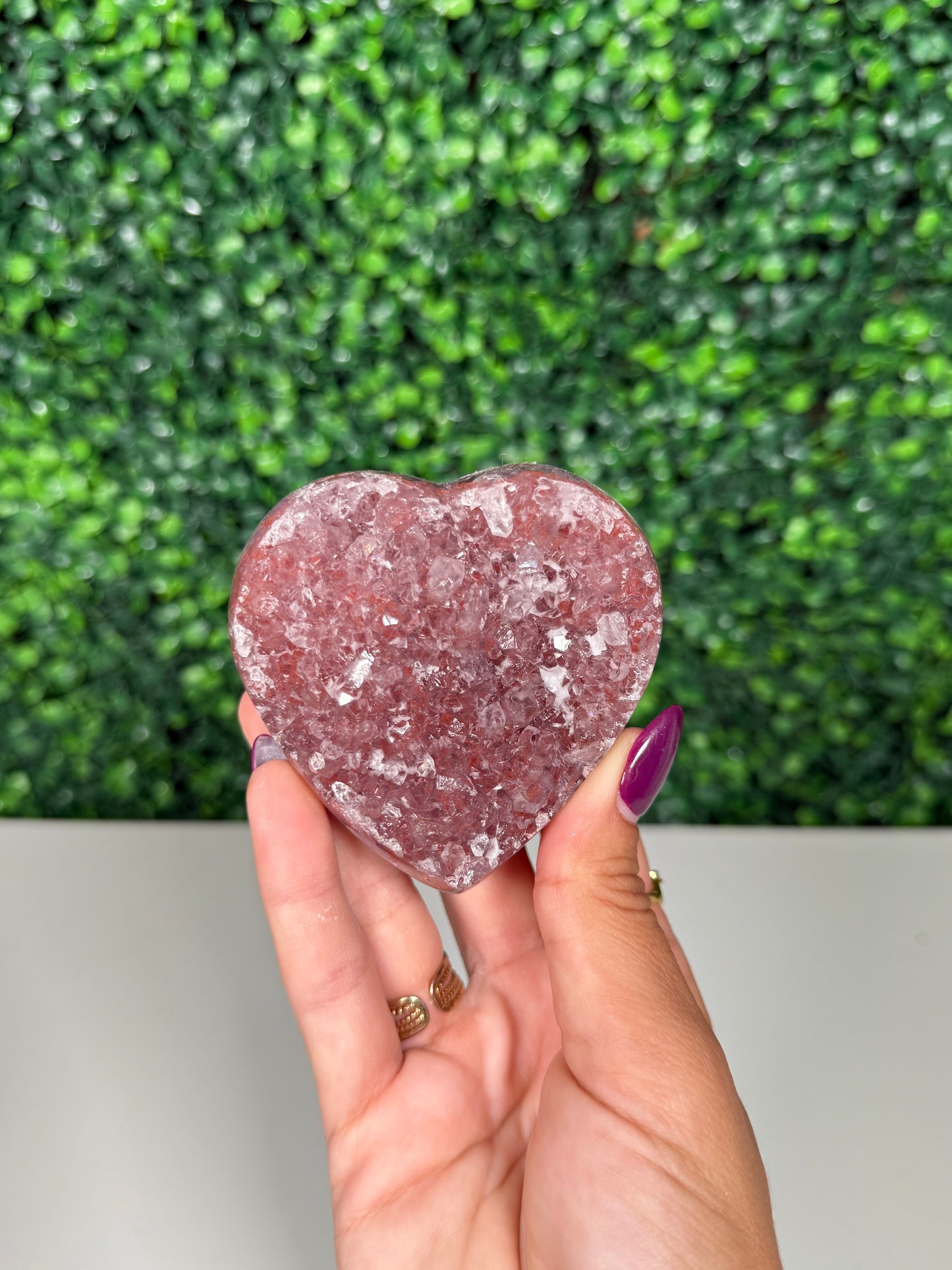 Rainbow Amethyst Heart (63Q)