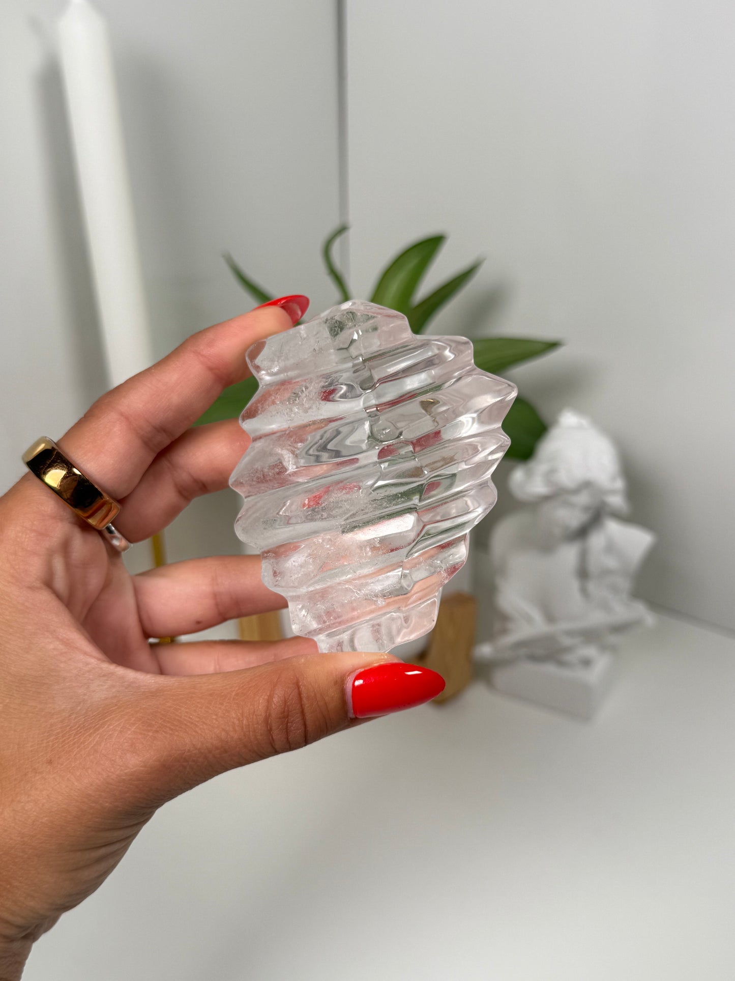 Clear Quartz Geometrical Carving (79)