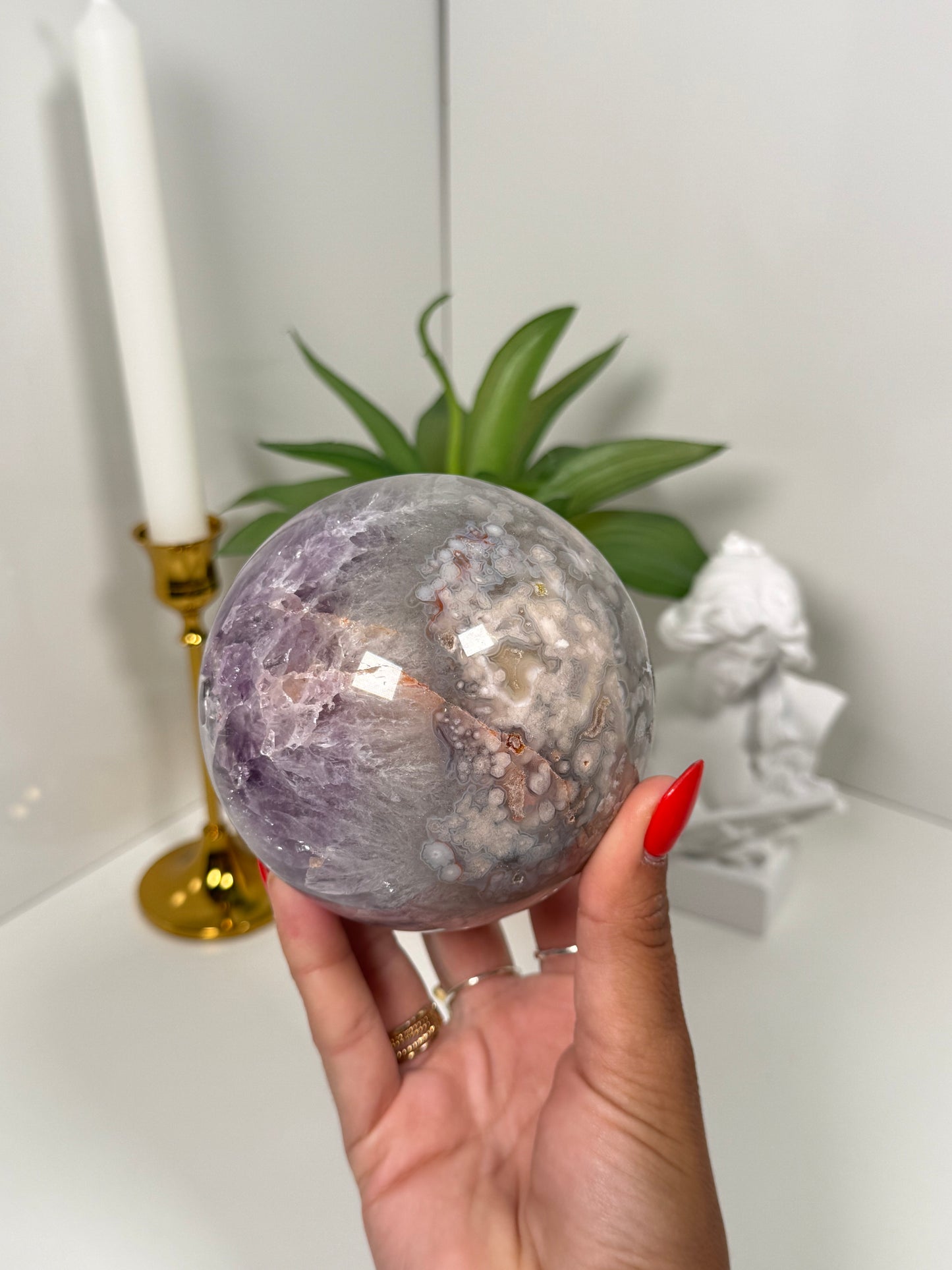 Flower Agate Sphere (267)