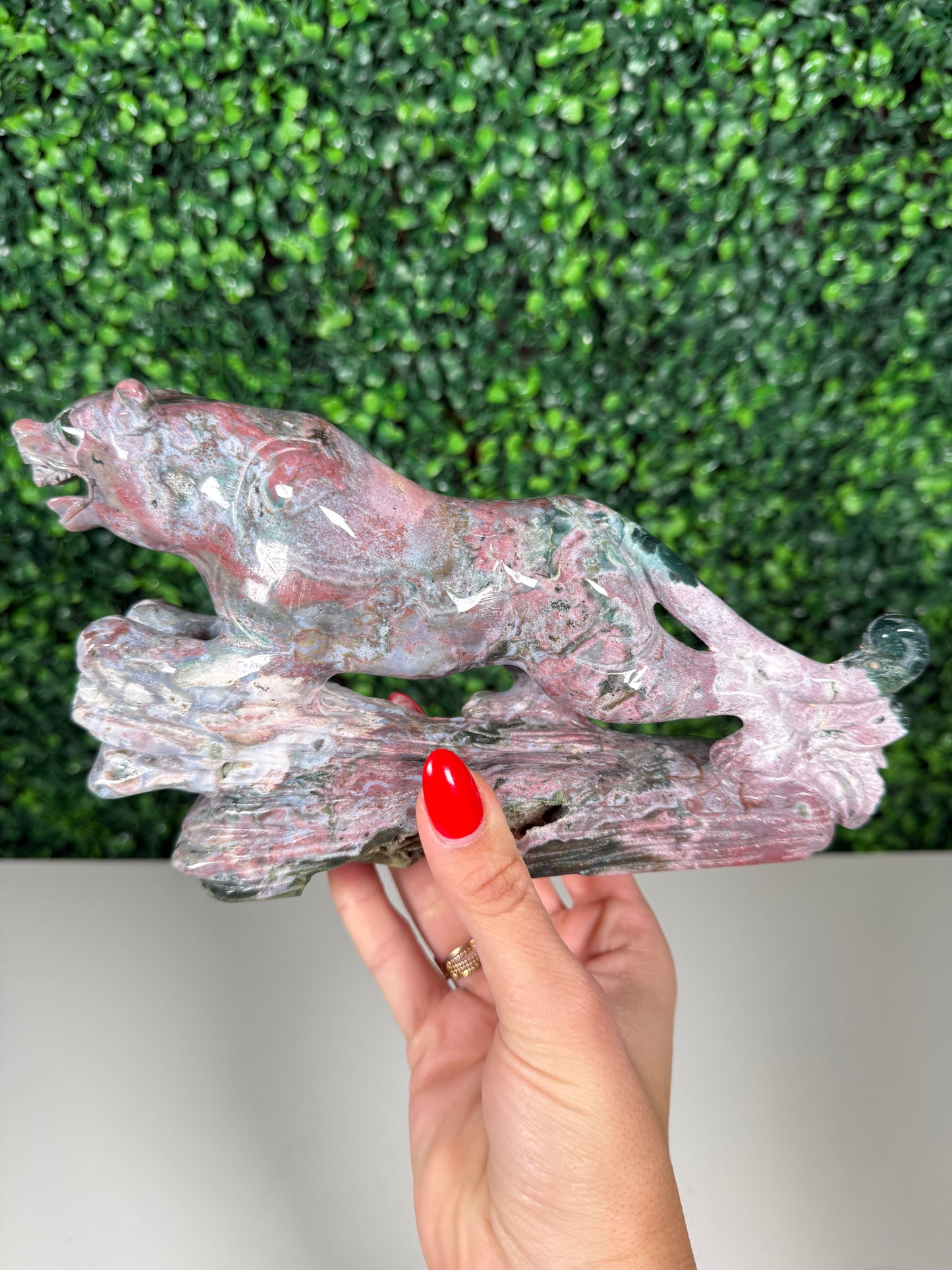 Sea Jasper Animal Carving (220)