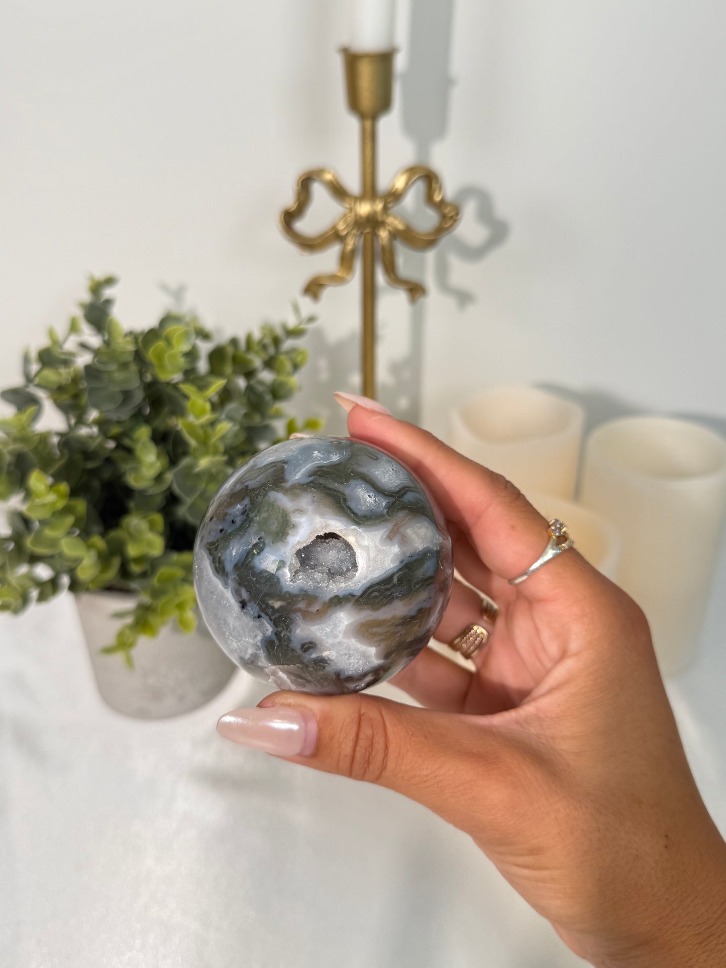 Moss Agate Sphere (38)
