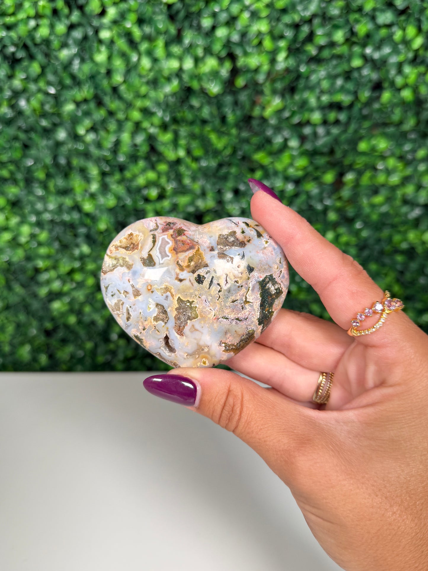 Sea Jasper Heart (14p)