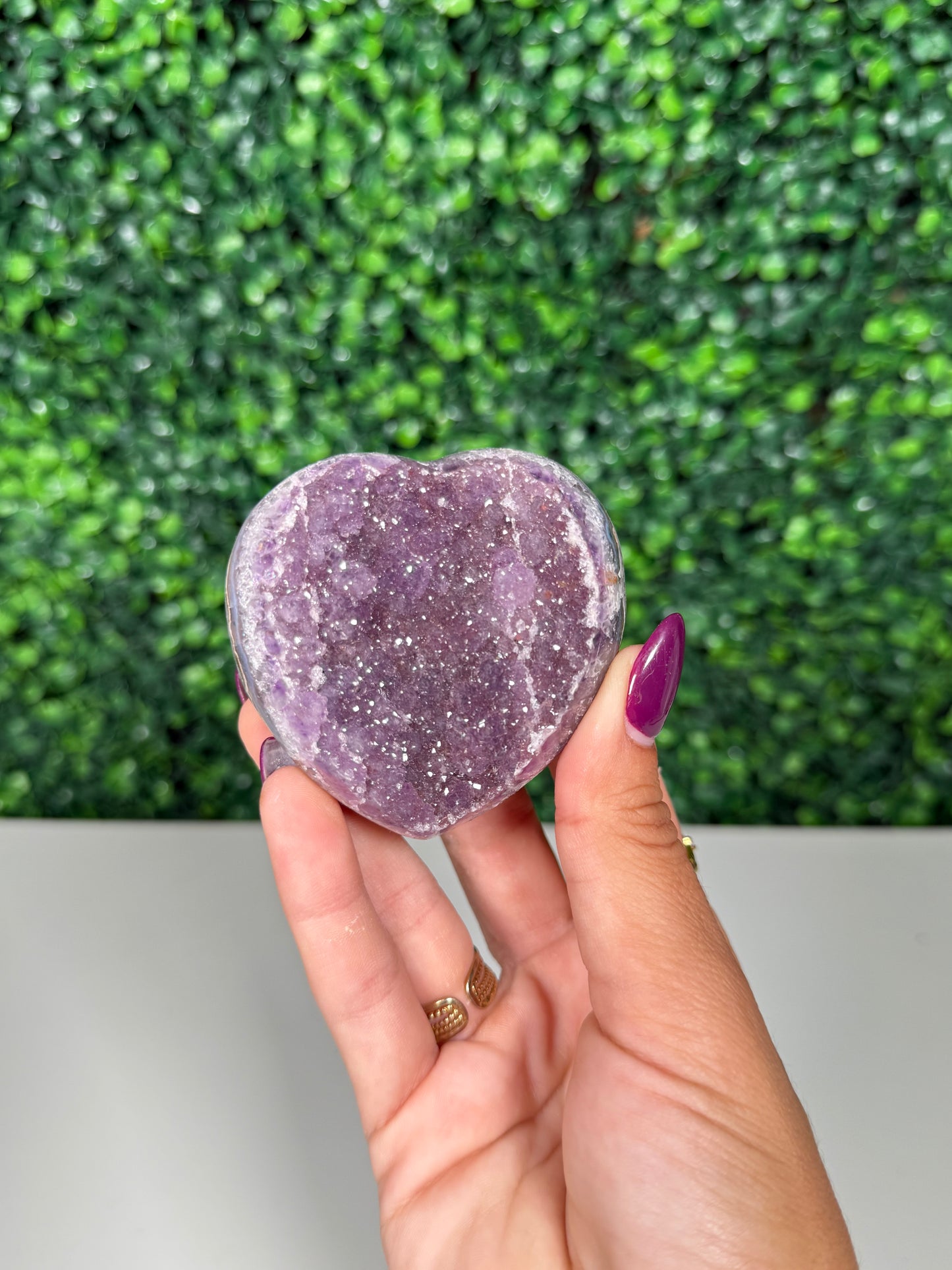 Rainbow Amethyst Heart (51)