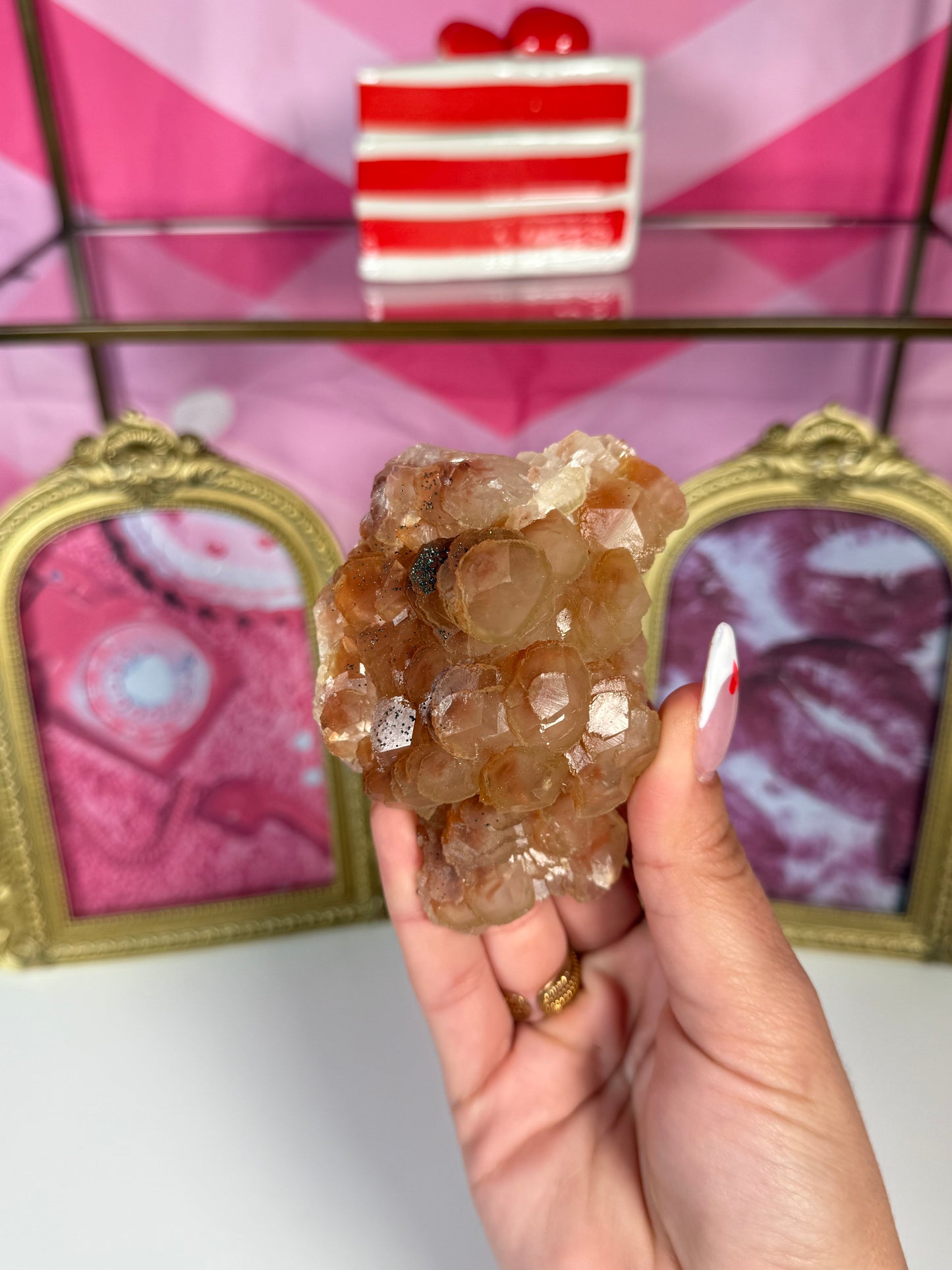 Sunset Benz Calcite with Pyrite (110e)