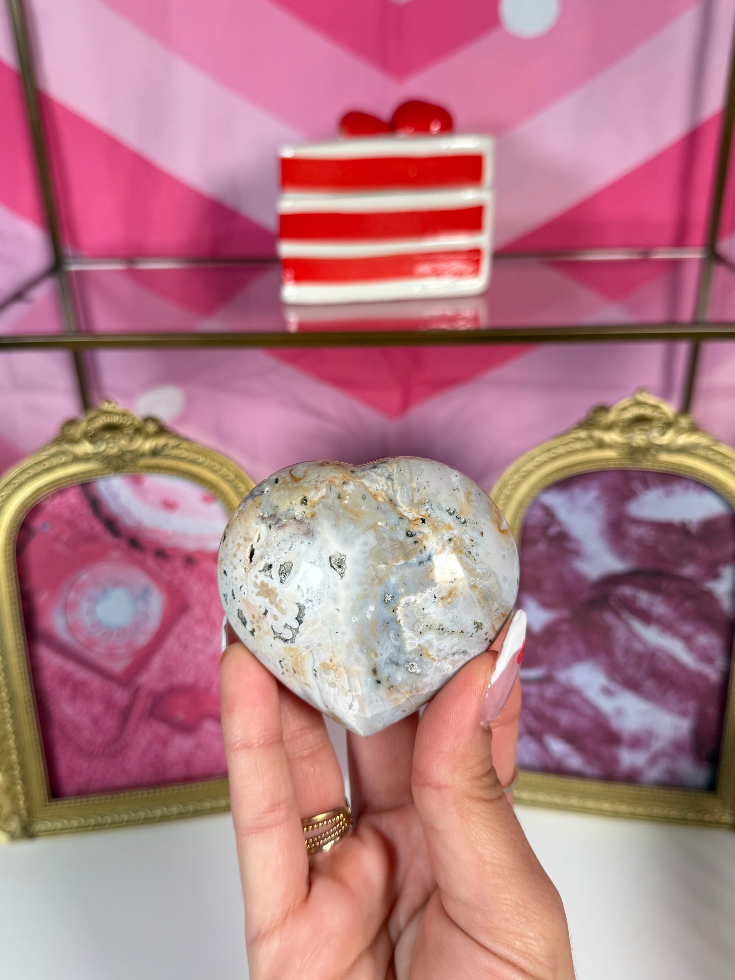 Sea Jasper Heart (16d)