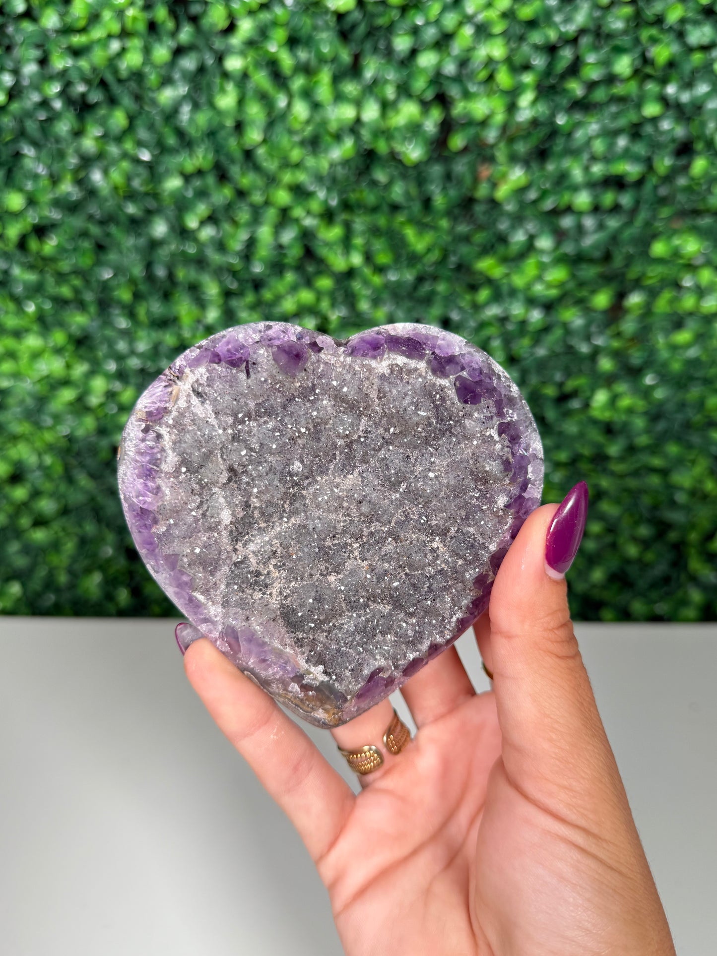 Rainbow Amethyst Heart (100s)