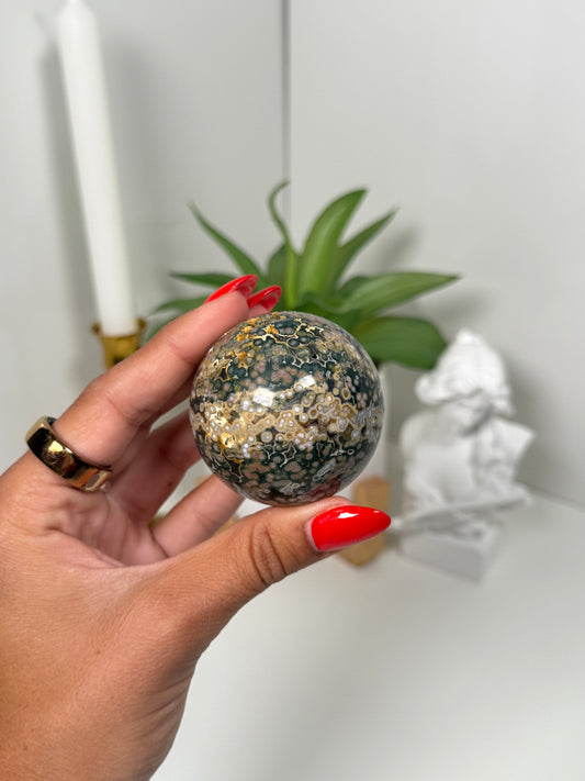 Small sea jasper sphere (22)
