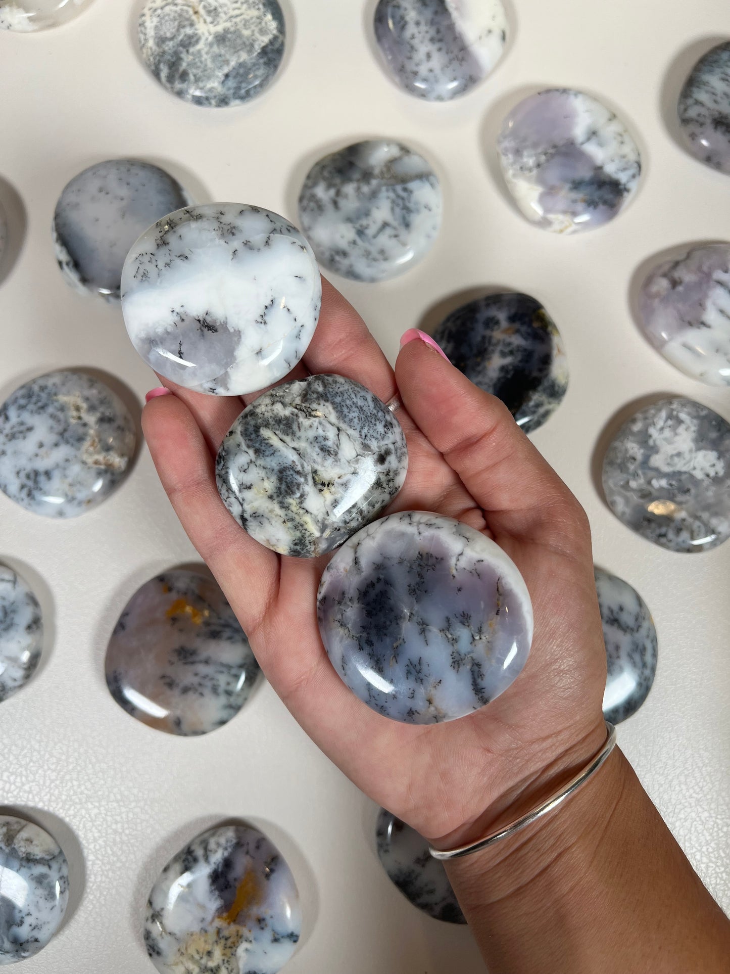 Dendritic Agate Flat Stone