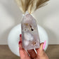 Pink Amethyst Flower Agate Tower (15t)