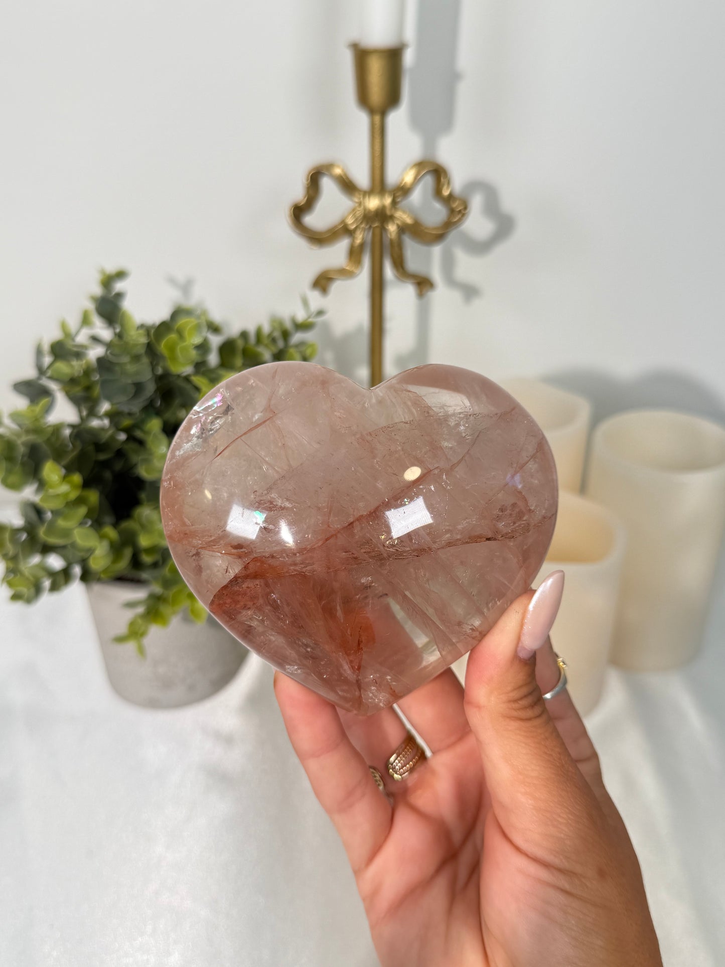 Fire Quartz Heart (46c)