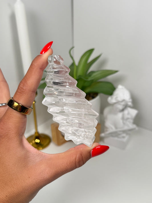 Clear Quartz Geometrical Carving (53k)