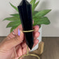 Imperfect Black Obsidian Vogel on a Stand (36c)