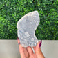 Blue Chalcedony with Apophyllite Cutbase (62Q)