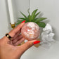 Carnelian x flower agate sphere (54u)