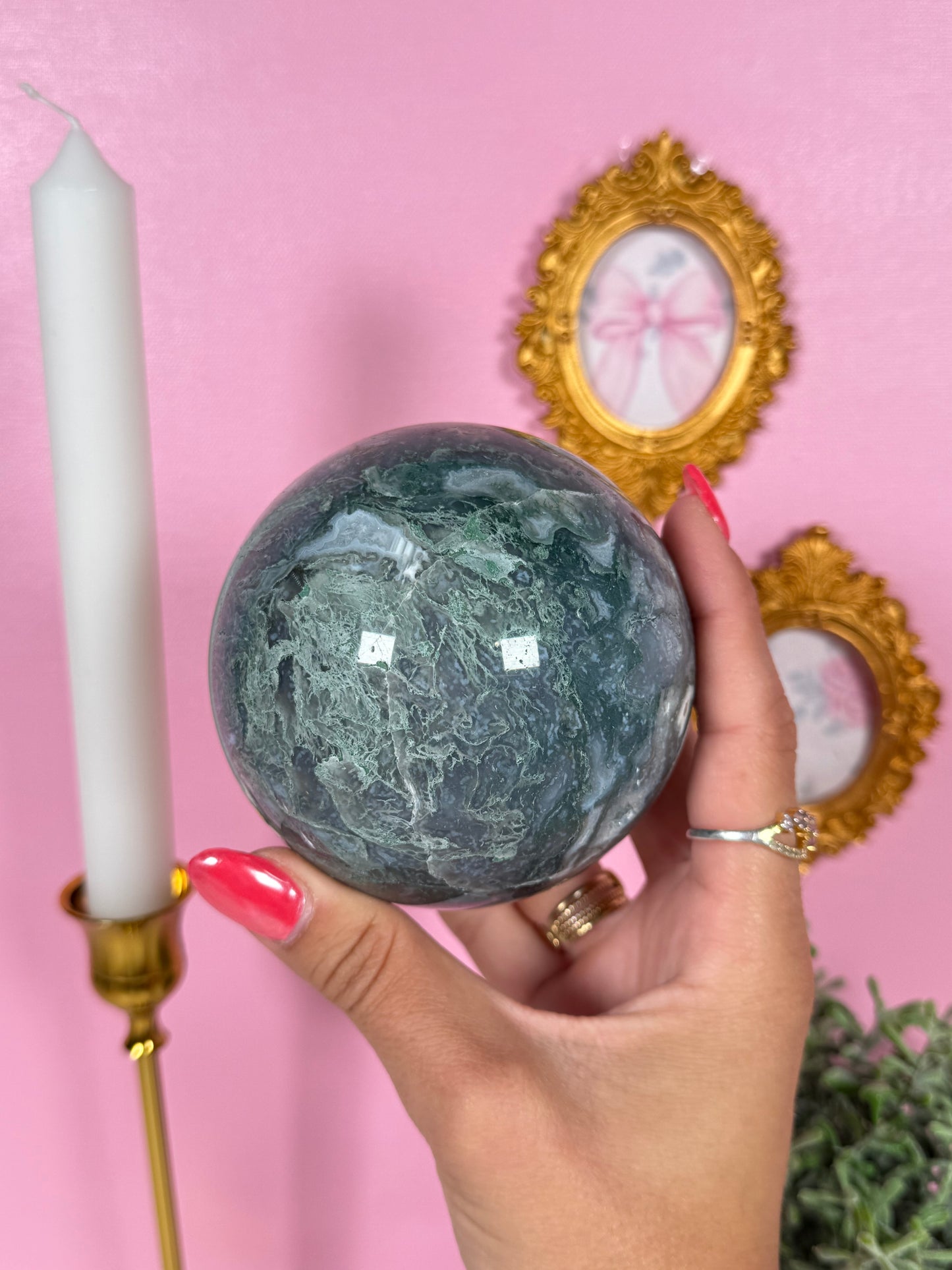 Moss Agate Sphere (78)