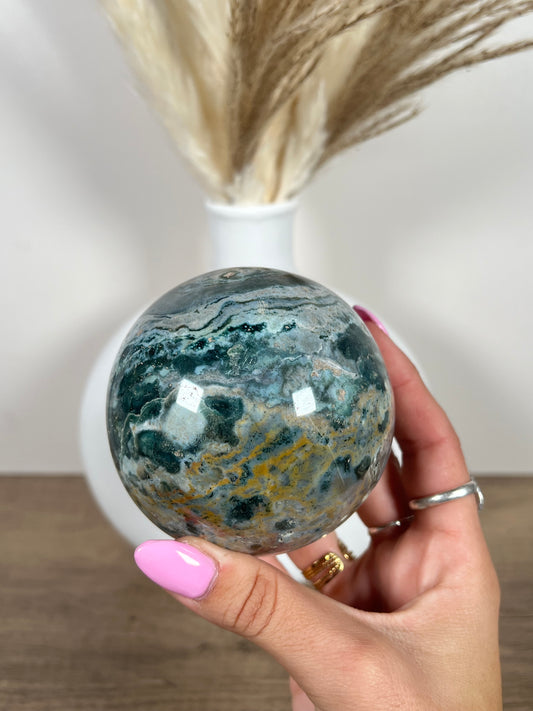 Sea Jasper Sphere (57d)