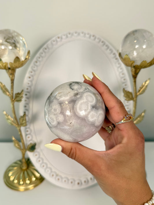 Flower Agate Sphere (60n)
