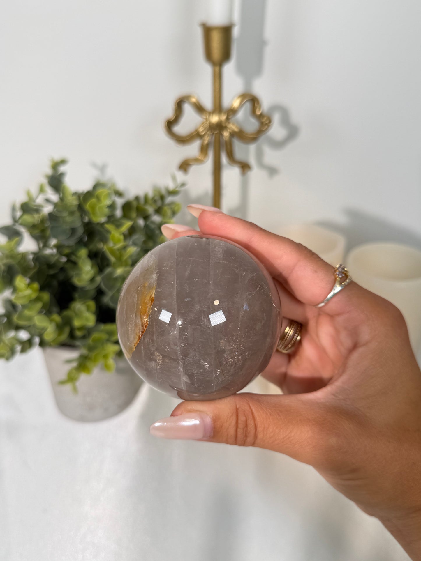 Lavender Rose Quartz Sphere (68)