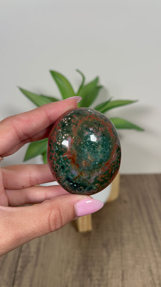 Veinless Ocean Jasper Palmstone (18r)