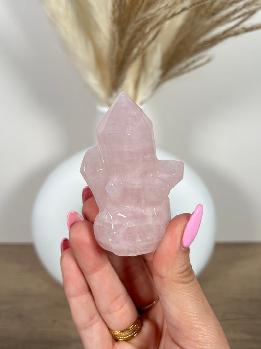 Rose Quartz Crystal Carving (28c)