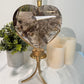 Smokey Quartz Heart Statement on Spinning Stand (900)