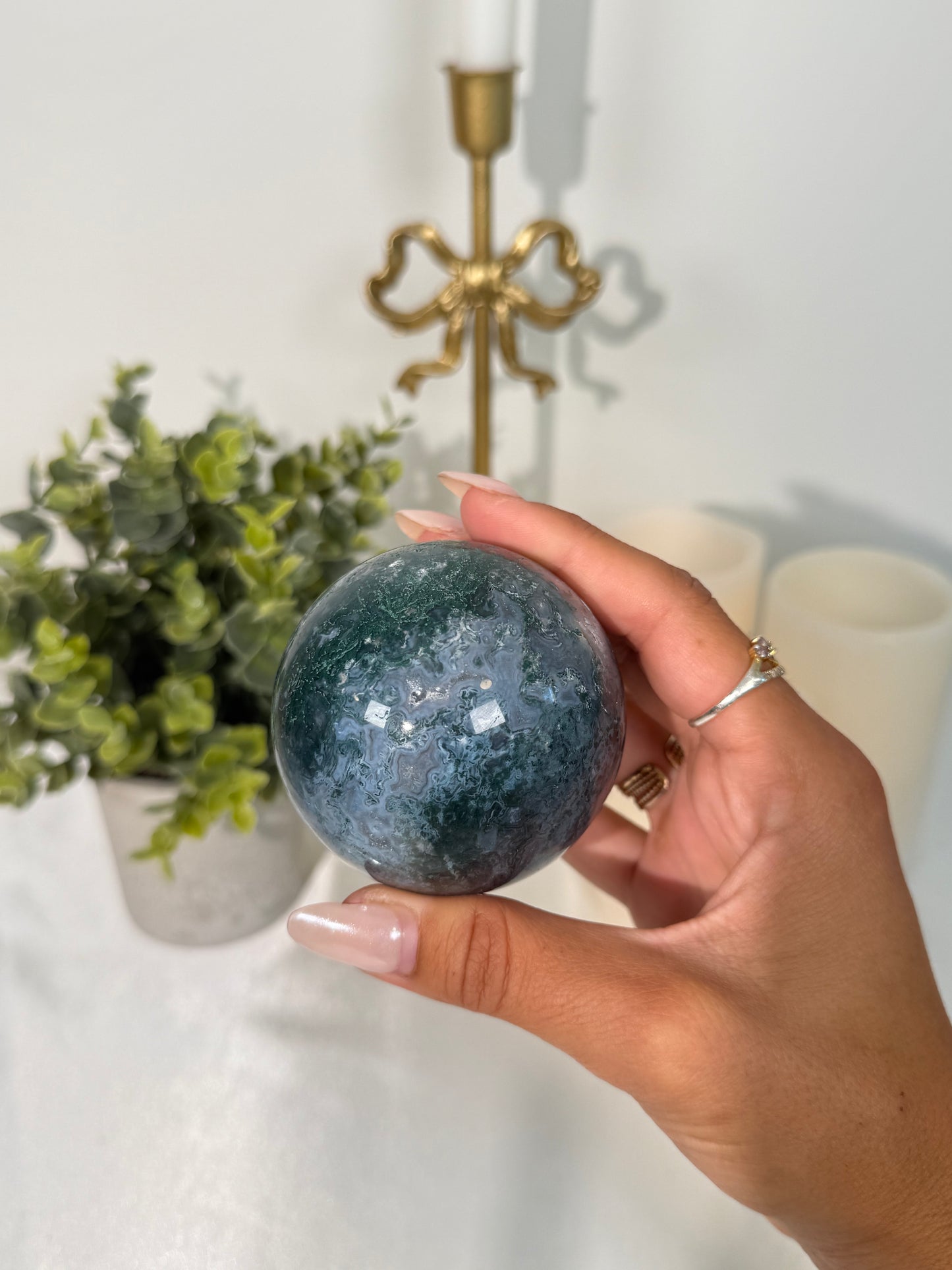 Moss Agate Sphere (36a)