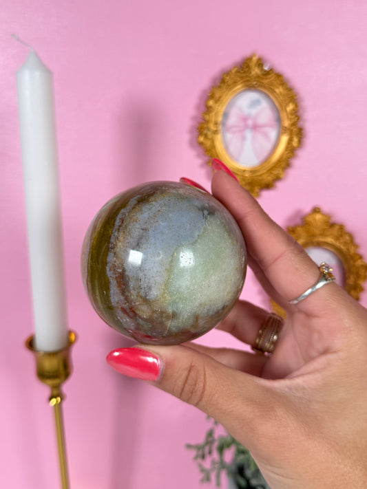 Sea Jasper Sphere (30b)