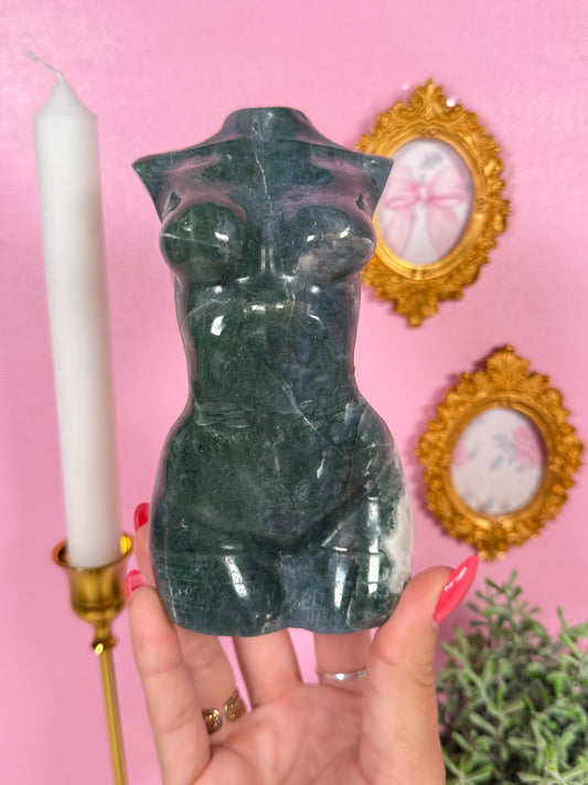 Moss Agate Goddess Body (105k)