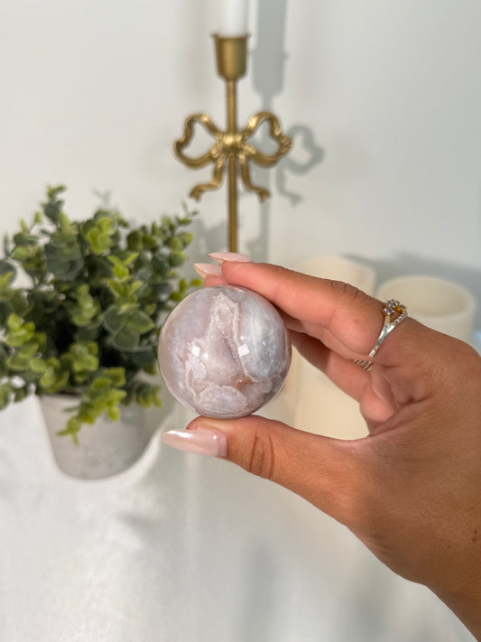 Flower Agate Sphere (30a)