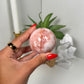 Carnelian x flower agate sphere (71b)