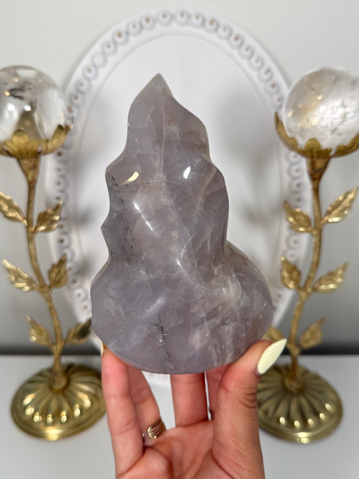 Blue Rose Quartz Flame (73d)
