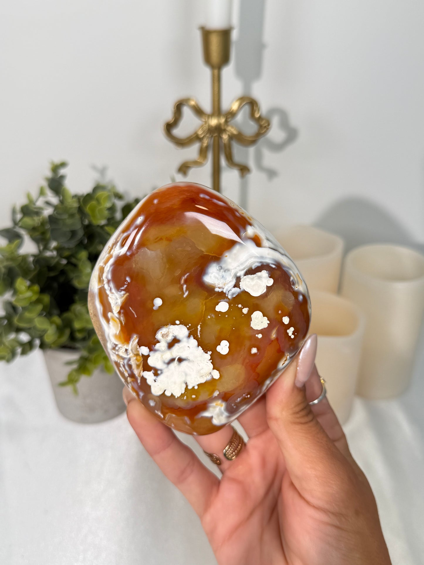 Carnelian Agate Palm (37n)