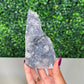 Blue Chalcedony with Apophyllite Cutbase (70)