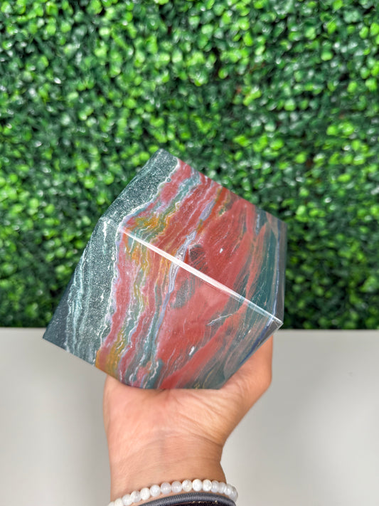 Sea Jasper Floating Cube (206)
