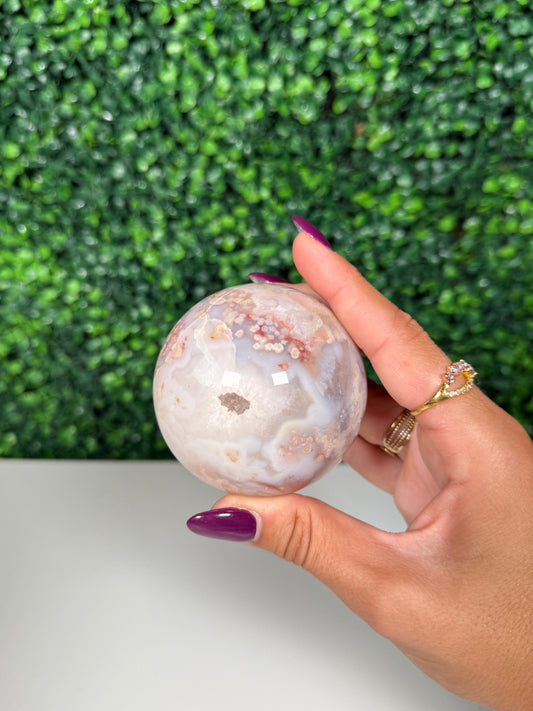 Flower Agate Sphere (81a)